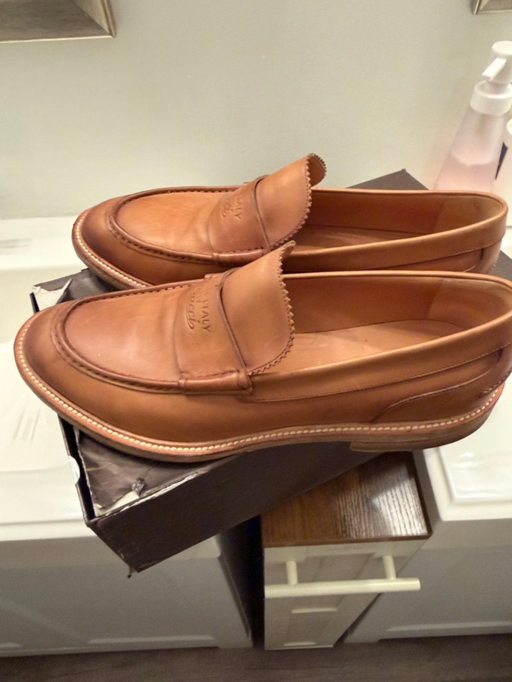 Gucci Brown Leather Penny Loafers - Picture 8 of 13